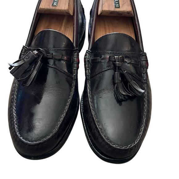Florsheim Men\'s Black Imperial Tassel Fringe Leather Loafers Dress Shoes Size 7 main image 8